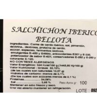 Salchichón Ibérico Bellota 80 gr