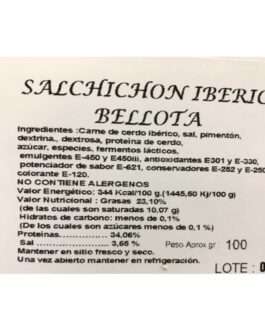 Salchichón Ibérico Bellota – 10 x 100 gr